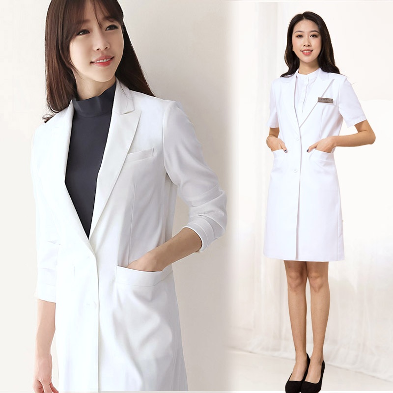 Medical Lab Years - Koreaanse stijl lange mouwen witte labjas