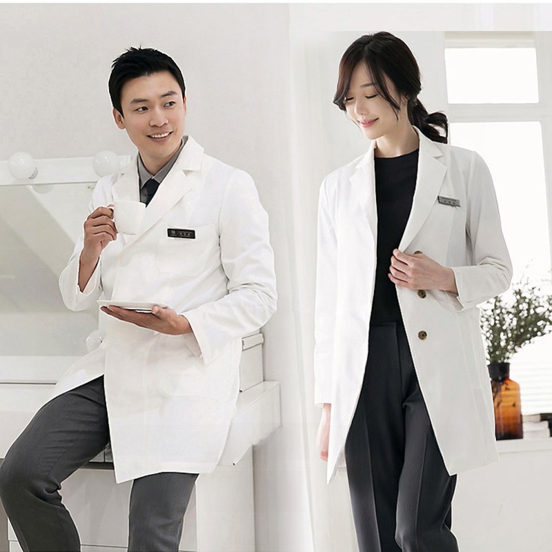 Medical Lab Years - Slim Fit lange medische doktersjas voor